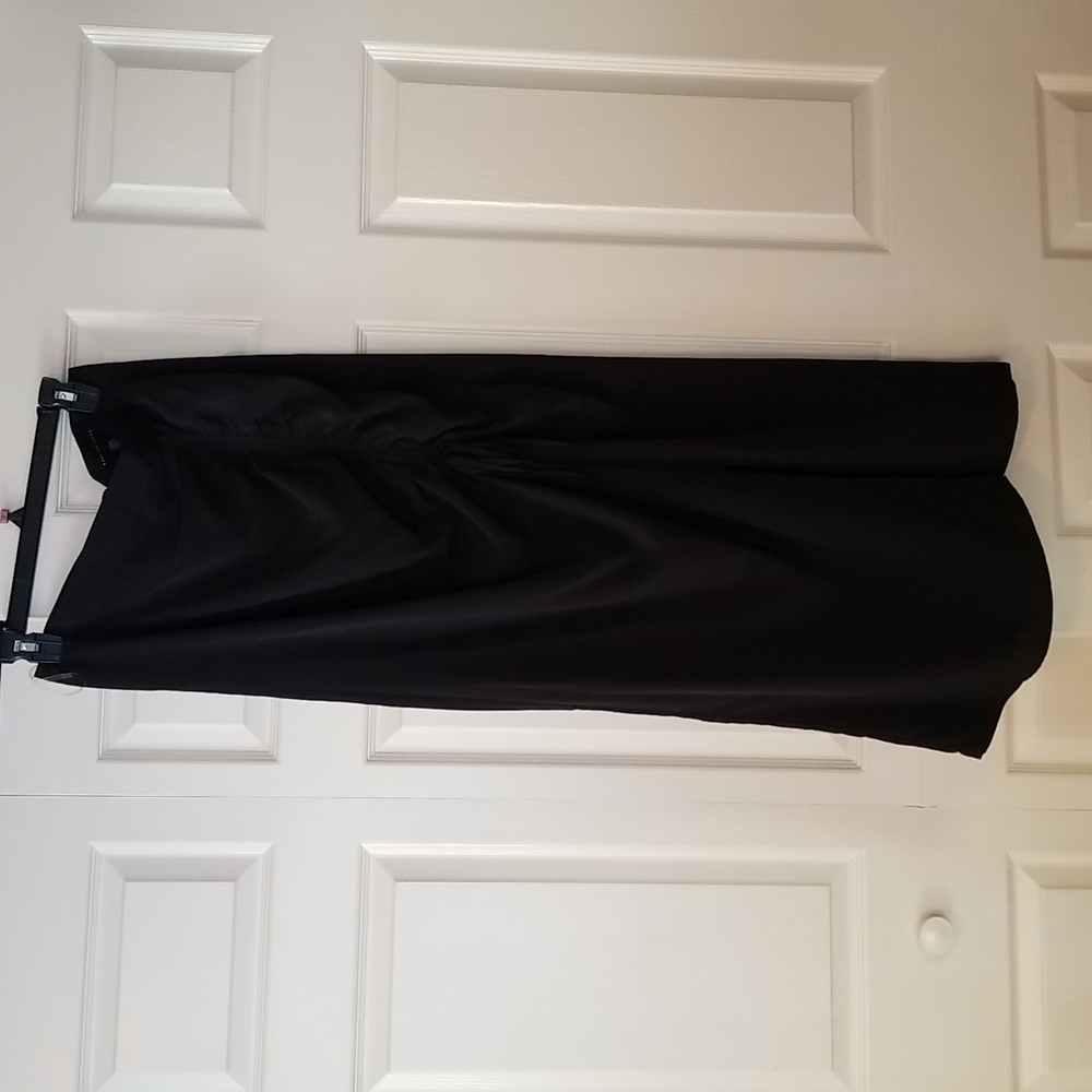 Know.one.cares long black slit skirt